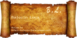 Balozin Luca névjegykártya